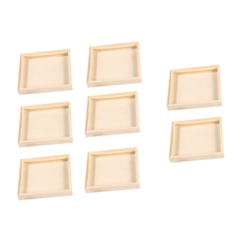 Yardwe 8 Stück Teiliges Holz Block Puzzle aufbewahrungstabletts Praktische Trays aus Naturholz Robust und Vielseitig für Kinderzimmer und Haushaltsgegenstände von Yardwe