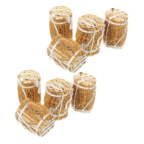 Yardwe 8 Stück Teiliges Miniatur Ballen aus Robustem Material Dekoratives Puppenhaus Zubehör für Realistische Miniaturen Vielseitig Fotorequisite Passend für Puppenhaus Figuren und Möbel von Yardwe
