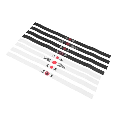 Yardwe 8 Stück Teiliges Ninja Stirnband Japanisches Samurai Karate Kopftuch Leichtes Langlebiges Baumwollmaterial für Kindergeburtstag Karate-training und Kostümspiele von Yardwe