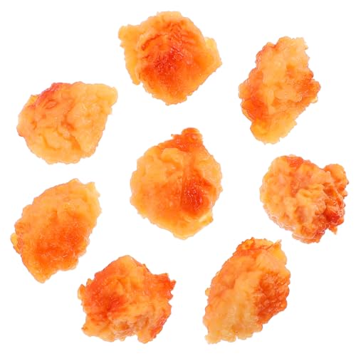 Yardwe 8 Stück Teiliges PVC Chicken Popcorn Modell für Home Decor Realistisches Künstliches Lebensmittel Dekorationsmodell als Fotorequisit und Lehrmittel von Yardwe