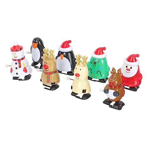 Yardwe 8 Stück Teiliges Wind Up Weihnachten mit Lustigen Xmas Motiven Kreative Kleine Aufziehfiguren für Originelle Weihnachts Mitbringsel und Partyspaß von Yardwe