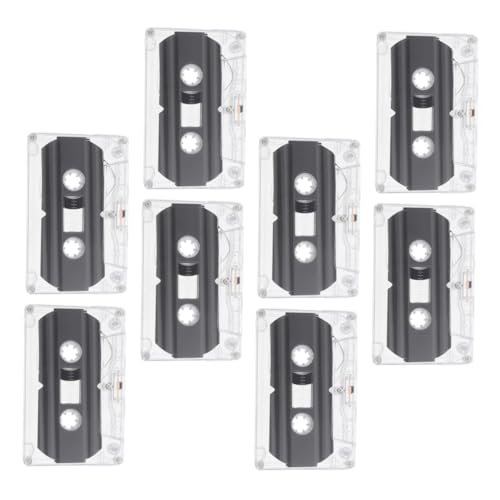 Yardwe 8 Stück leeres Band Audiokassetten tragbarer Kassettenrekorder Kassettenband leer Miniband Mikrokassettenspieler Kassettenmusik Musikkassetten Musikband Plastik Transparent von Yardwe