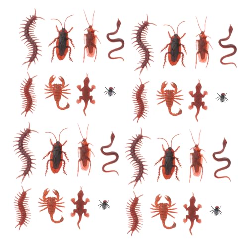 Yardwe 80Stücke Teiliges Realistischer Insekten Und Tiere Für Halloween Streiche Gefälschtes Tierspielzeug Mit Schlange Kakerlaken Und Gecko Für Aprilscherze von Yardwe