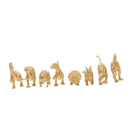 Yardwe 8Stücke Dinosaurier Figuren Realistische Dekoration Für Schreibtisch Und Lehrprops Goldene Dinosaurier Modelle Für Kreative Gestaltung Und Spielspaß von Yardwe