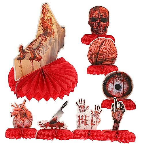 Yardwe 8Stücke Halloween Honeycomb Decorations Spooky Party Centerpieces for Halloween Lightweight and Easy to Store for Horror Theme Parties von Yardwe