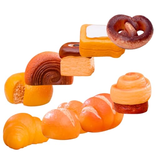 Yardwe 9 Stück Brotkuchenmodell Gefälschter Dessertkuchen Mini-Dessert Mini-hauskuchen Kleines Kuchenmodell Miniatur-dessertmodell Gefälschter Nachtisch Mini- -küchenzubehör Harz von Yardwe