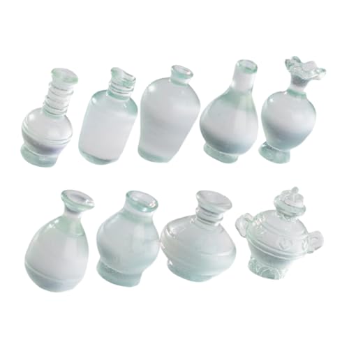 Yardwe 9 Stück Mikro Landschaftsflaschen Blumenflaschen Modell Mini Zubehör Mini Blumenflaschen Dekoration Miniatur Requisiten Mikro Landschaftsvase Puppenhaus von Yardwe