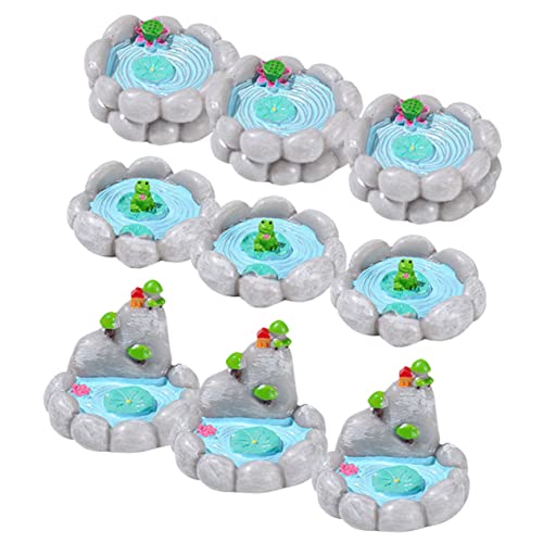 Yardwe 9Stücke Kleiner Harz Teich Ornament Kleiner Teich Deko für Feengarten Mikro Landschaftsornament Miniaturteich Figuren für Schreibtisch Dekoration und Garten Yardwe 9Stücke Kleiner Harz Teich Ornament Kleiner Teich Deko für Feengarten Mikro Landschaftsornament Miniaturteich Figuren für Schreibtisch Dekoration und Garten von Yardwe