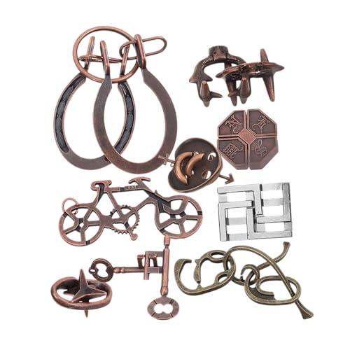 Yardwe 9Stücke Teiliges Puzzle Für Erwachsene Luban Lock Denksportaufgaben Rätsel Für Logisches Und Problemlösung Für Gehirntraining von Yardwe