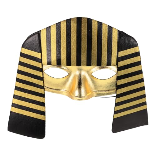 Yardwe Ägyptische Pharaomaske für Wiederverwendbare Cosplay Maske für Halloween Partys und Bühnenaufführungen Bequem und Langlebig für Unvergessliche Auftritte von Yardwe