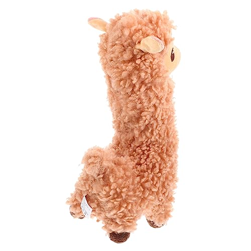 Yardwe Alpaka -Puppenspielzeug Kuscheltier Plüschtiere für Tierisches Kuscheltier Wir kinderspielzeug Alpaka-Plüsch Alpaka-Kuscheltiere PP Baumwolle Brown von Yardwe
