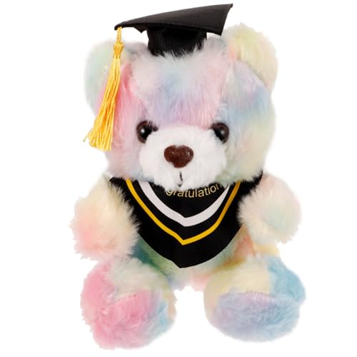 Yardwe Arzt Hut Puppe Dekorativer Graduierungs-plüschbär Plüsch-abschlussbärenpuppe Abschluss Bär Cartoon-bär-Puppe Graduierung Plüsch Bärenpuppe Colorful Stoff von Yardwe