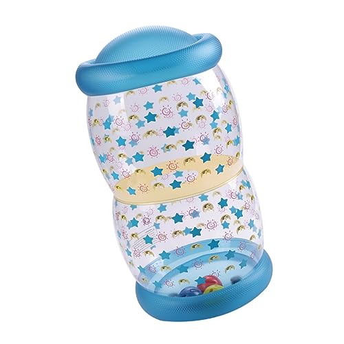 Yardwe Aufblasbare Rolle Faltbar Berühren Netz Krabbelspielzeug Für Kleinkinder Kriechendes Rollenspielzeug Krabbelrolle Für Babys Auto Rassel Glocke Wanderer Blue von Yardwe