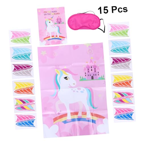 Yardwe Aufkleber für Kinderspiele Aufkleber Einhornaufkleber Foto Aufkleber Spielplakat Einhorn-Spielaufkleber Spiel Aufkleber Rosa von Yardwe