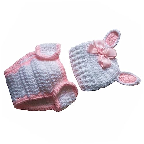 Yardwe Babykostüm Neugeborenen Fotoset Häkelstrick Hase Baumwolle Outfit Fotorequisite Kuscheliges Fotoshooting Zubehör Yardwe Babykostüm Neugeborenen Fotoset Häkelstrick Hase Baumwolle Outfit Fotorequisite Kuscheliges Fotoshooting Zubehör von Yardwe