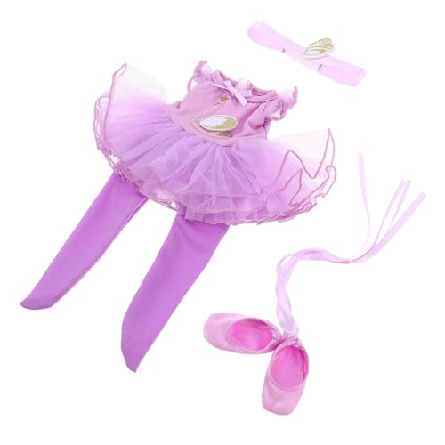 Yardwe Ballett Outfit für Puppen Teiliges Set mit Tanzkleid Schuhen und Haarband für Prinzessinnen für Fantasievolles Spiel und Sammlung von Yardwe