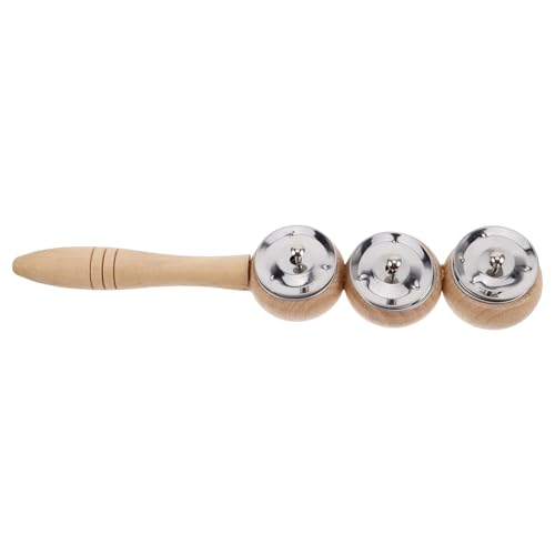 Yardwe Bellboard -Wischtuch Handglocken Babyglocken Handschlittenglocken Schlagglocken-Kit Handschlaginstrumente klingeln Jingle Bells-Instrument Holz Khaki von Yardwe