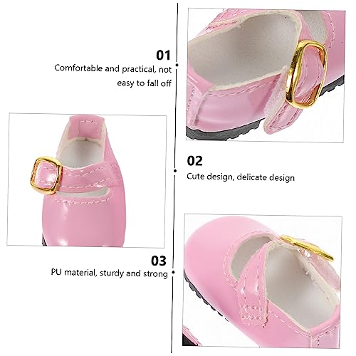 Yardwe Bjd Puppenschuhe aus PU Leder Kleine Rosa Puppenlederschuhe für Baumwollpuppen Dekorative Doll Dress Up Schuhe Leicht und Detailreich Passend für Mädchen Yardwe Bjd Puppenschuhe aus PU Leder Kleine Rosa Puppenlederschuhe für Baumwollpuppen Dekorative Doll Dress Up Schuhe Leicht und Detailreich Passend für Mädchen von Yardwe