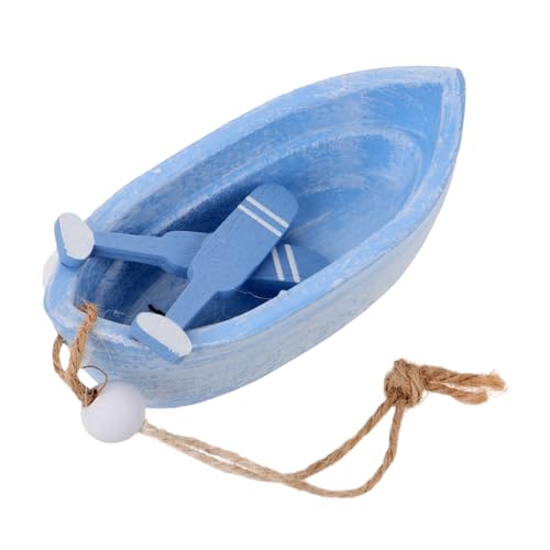 Yardwe Boot Aus Mediterranes Boot Modell Strand Dekoration Miniaturornament Für Puppenhaus Kreatives Design Vintage von Yardwe