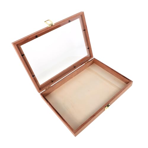 Yardwe Vintage-schmuckkästchen Aus Glas Holzproben-fotorahmen Schmetterlingsproben-Display Blumenrahmen Aufbewahrungsbox Home-Office- von Yardwe