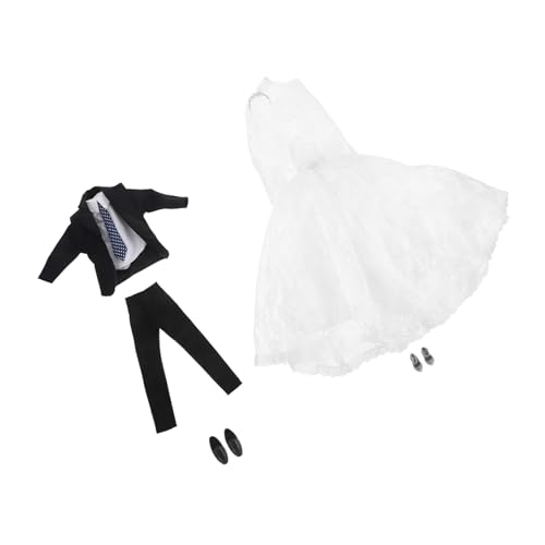 Yardwe Brautpuppe Hochzeit Kleid Weiß Lagenlook Hochzeitskleid Bräutigam Anzug Business Outfit Schuhe Für Mädchen Geburtstag Party Yardwe Brautpuppe Hochzeit Kleid Weiß Lagenlook Hochzeitskleid Bräutigam Anzug Business Outfit Schuhe Für Mädchen Geburtstag Party von Yardwe