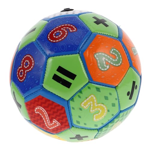 Yardwe Bunter Pädagogischer Fußball für Aufblasbarer Mathe Fußball mit Zahlen Sicherer und Weicher Ball für Kleinkinder für Frühes Lernen und Spiele im Innenbereich von Yardwe