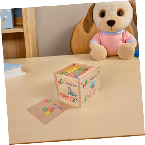 Yardwe Buntes Holzspielzeug Teilig Zahlen und Buchstaben Stapelblöcke für Lernspielzeug Vorschule Montessori Bildungsbausteine Zählen und Buchstaben von Yardwe