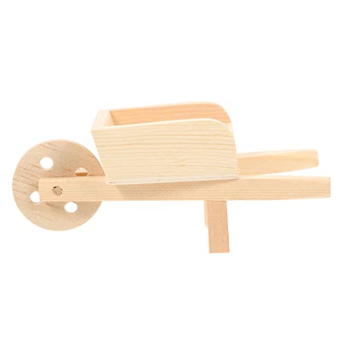 Yardwe CART -Modell hühner kinderknallzeug gartenzubehör gartenaccessoires puppenwagen Simulation Schubkarre Miniatur-Bauernhof-Schubkarre Mini Farm Schubkarre Modelle Holz von Yardwe
