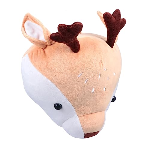 Yardwe Cartoon Elefant Wandbehang Kinderspielzeug Cartoon Plüschpuppe Tier Stoffpuppe Hängende Ausgestopfte Rentierpuppe Home Wand Ornament Hirsch Plüschspielzeug Wandbehang Hirschpuppe von Yardwe