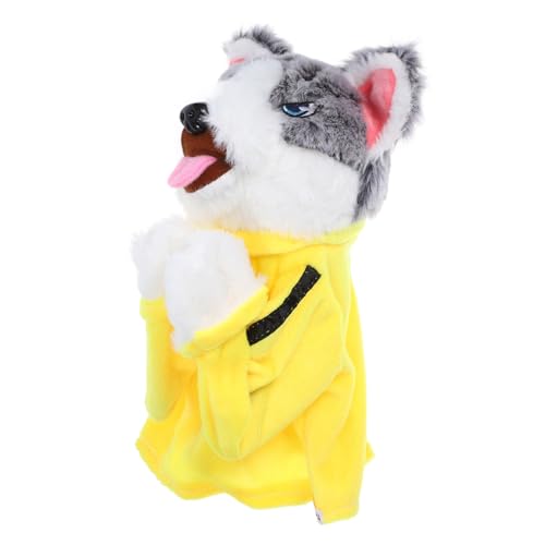 Yardwe Cartoon Hund Handpuppe für Interaktives Geschichtenerzählen Lustiges Fantasie und Hand Augen Koordination von Yardwe