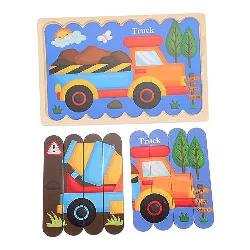 Yardwe Cartoon Puzzle Holzpuzzle für Lernspielzeug Hand Auge Koordination Geeignet für Kleinkinder und Vorschulkinder als zu Geburtstagen und Feiertagen von Yardwe