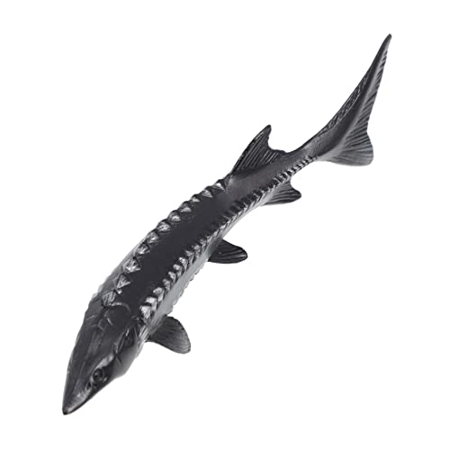 Yardwe Chinesisches Störmodell Lernspielzeug für Meerestiere Badespielzeug Kinderbadspielzeug Fisch gefälschtes Meerestierspielzeug Meereslebewesen PVC Black von Yardwe