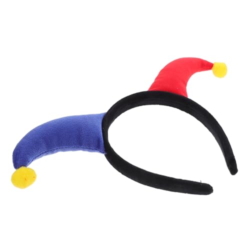 Yardwe Clown-Stirnband Kopfschmuck Haardekoration Halloween-Party-Clown-Hut Clown-Kopfbedeckung verrückt lustig für dekoratives Clown-Haarband Festival-Haarspange Metall von Yardwe