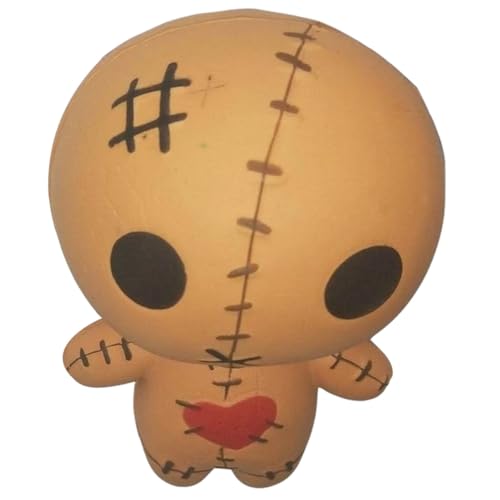 Yardwe Creepy PU Horrorpuppen Puppe Squeeze Halloween Deko Stressabbau Erwachsene Squishy Figur von Yardwe