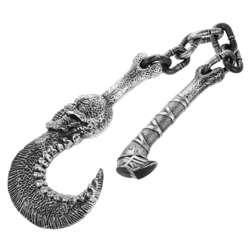 Yardwe Halloween Cosplay Prop Kettenhaken Teufelsschädel Zubehör für Kostümpartys Dekoration Halloween Requisite von Yardwe