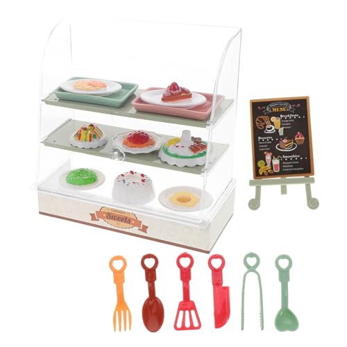 Yardwe Dessert Display Set Realistische Kuchenvitrine Mit Lebensmittelzubehör Für Puppenhaus Perfektes Zubehör Für Kreatives Rollenspiel Und Familienaktivitäten von Yardwe
