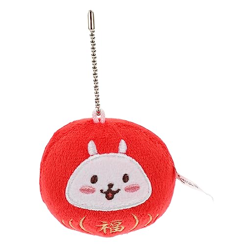 Yardwe Dharma-Kaninchen-Puppe Ausgestopftes Hasen-Maskottchen- Ausgestopftes Hasenspielzeug Hasen Stofftiere Hasen-stofftier Desktop-kaninchenpuppe Hasenpuppe Plüsch Rot von Yardwe