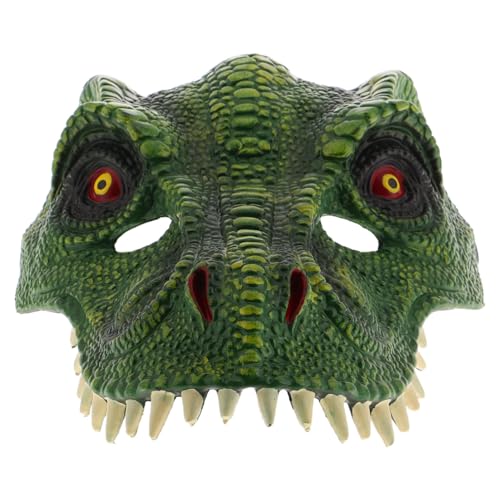 Yardwe Dinosaurier Kopfmaske für Realistische Tyrannosaurus Maske für Halloween Kostümpartys und Cosplay Leicht Bequem und Auffällig für Unvergessliche von Yardwe