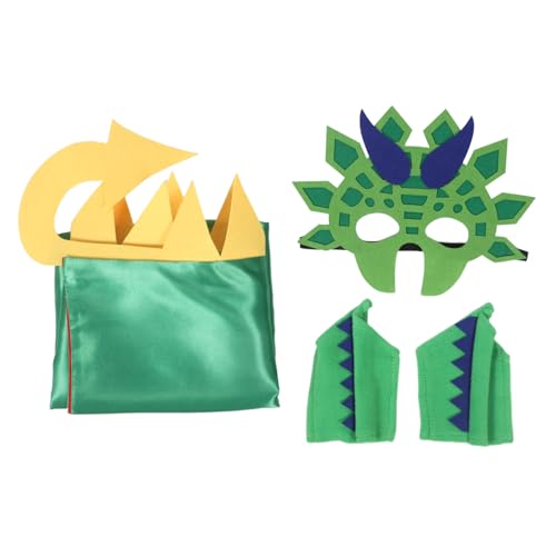 Yardwe Dinosaurier Kostüm mit Kapuze und Umhang Weiches Atmungsaktives Material Hautfreundlich und Einfach Anzuziehen für Halloween Geburtstagsfeiern und Rollenspiele von Yardwe