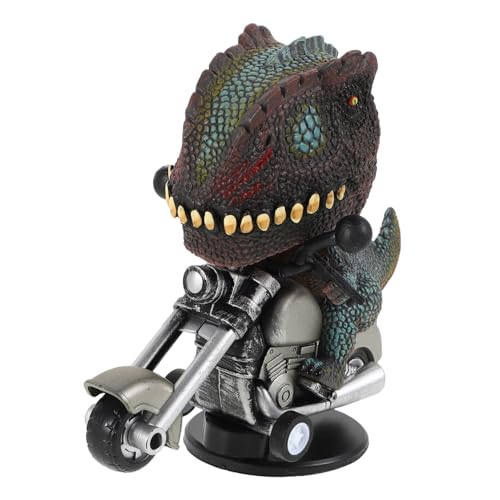 Yardwe Dinosaurier Motorrad Rotierendes Deko Modell für Auto Inneneinrichtung Kreatives für Einfach zu Platzieren Hergestellt aus Robusten Materialien Interaktive Deko für Dynamische von Yardwe