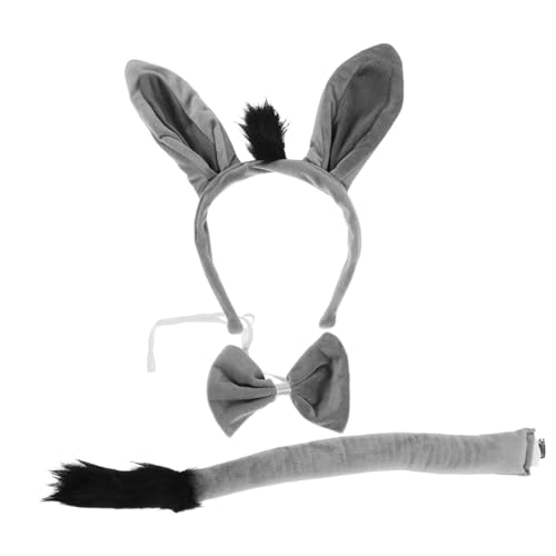 Yardwe Donkey Headband mit Schleife Leichtes Tier Kostüm Zubehör Realistische Ohren und Wiederverwendbar Komfortabel für Halloween Karneval Party und Cosplay Yardwe Donkey Headband mit Schleife Leichtes Tier Kostüm Zubehör Realistische Ohren und Wiederverwendbar Komfortabel für Halloween Karneval Party und Cosplay von Yardwe