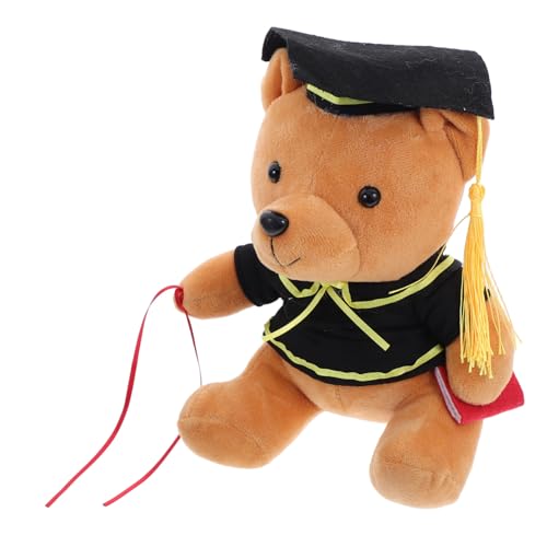 Yardwe Dr Bär Puppe Abschlussbär Puppe Doktor Bär Puppe Abschluss Stofftier Doktor Bär Abschluss Absolvent Puppe Abschlusssaison Plüschpuppe Abschlussbär Gefüllt Pp Baumwolle von Yardwe