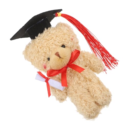 Yardwe Dr Bär Puppe Plüsch Kleiner Bär Mini Abschlussbären Abschlussplüschpuppen Abschlussplüschbären Plüschbärpuppen Doktorhutbären Abschlussplüschbär Filzstoff von Yardwe