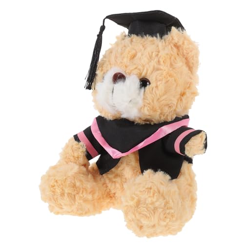Yardwe Dr. Bärenpuppe Abschluss Ausgestopfter Bär Abschlussbären Abschluss Stofftiere Dekorativer Graduierungs-plüschbär Kleine Bärenpuppe Cartoon-bär-Puppe Pp Baumwolle von Yardwe