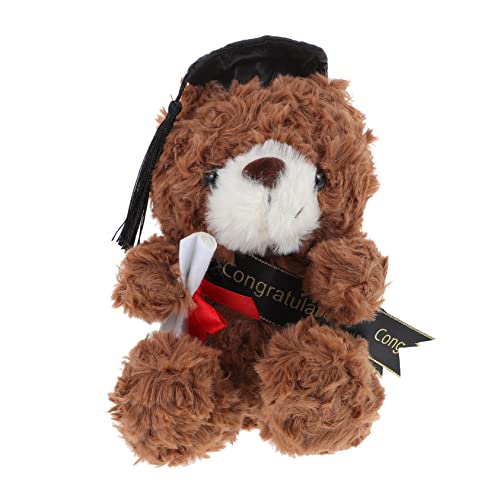 Yardwe Dr. Bärenpuppe Tragen Abschluss Bär Klein Kuscheltier Mit Abschlussbär Plüsch Brown von Yardwe