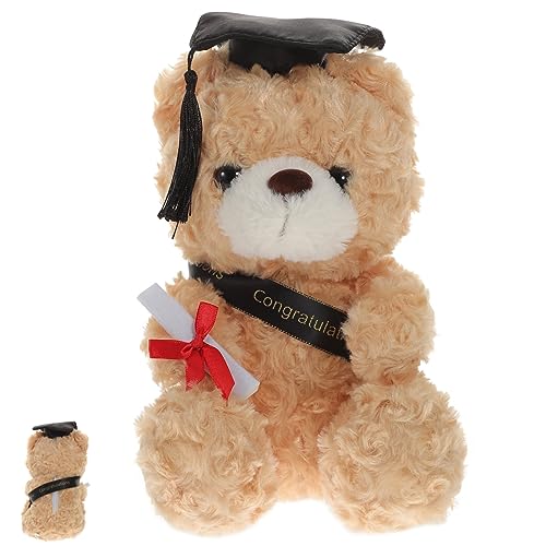 Yardwe Dr. Bärenpuppe für kinderspielzeug Children Toys Schlafzimmer Dekoration Graduation Cap Abschluss trägt gefüllte Graduierungsbären Plüsch PP Baumwolle von Yardwe