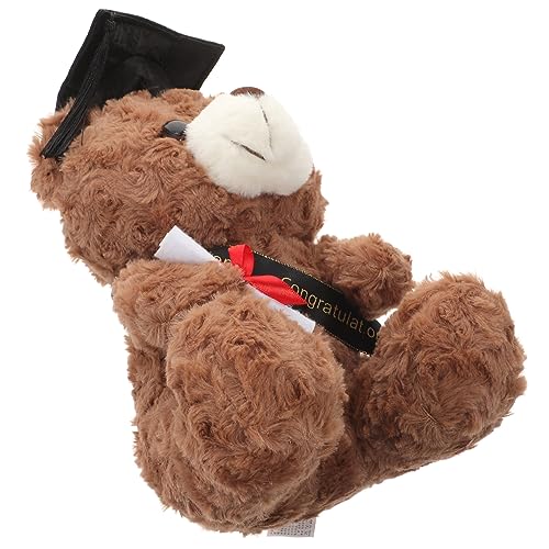 Yardwe Dr. Bärenpuppe überraschungstüte Regal Soft Toy trauzeugengeschenke Jakobsweg Kuscheltier Bär Plüsch abschluss ausgestopfter bär Abschlussbär mit Mütze PP Baumwolle von Yardwe