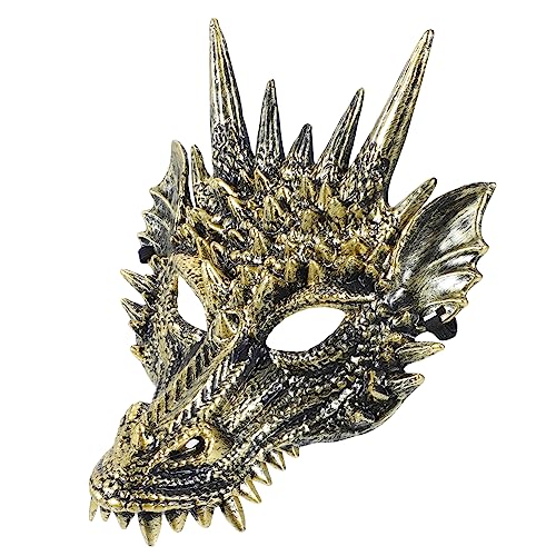 Yardwe Drachenmaske für Kostümparty Cosplay Maske für Karneval Halloween und Themenveranstaltungen Unisex mit Lebendiger Textur für Tanzaufführungen und Aufregende Events von Yardwe
