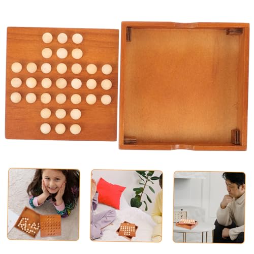 Yardwe Einzelnes Schachspiel aus Holz Intelligenzspiel für Erwachsene Klassisches Brettspiel für Familien und Freunde Geduldsspiel Geschicklichkeit Yardwe Einzelnes Schachspiel aus Holz Intelligenzspiel für Erwachsene Klassisches Brettspiel für Familien und Freunde Geduldsspiel Geschicklichkeit von Yardwe