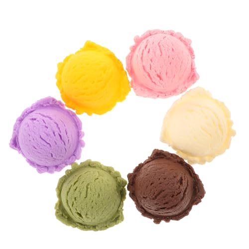 Yardwe Eiscreme Modell Lebensmittel Gefälschte Eiskugeln Künstliche Eiscreme Requisite Realistische Eiskugeln Dekorationen Schaufel Rollenspiel Mini Künstliche Eistüten Aus von Yardwe